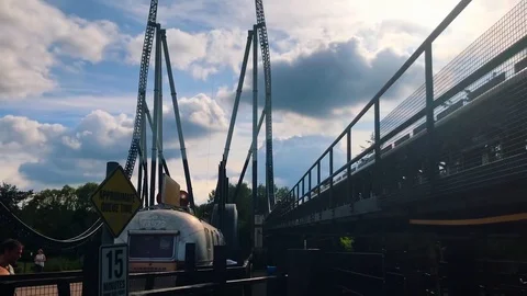 Stealth is one of several roller coasters at Thorpe Park near London, England. Video stock 92771478