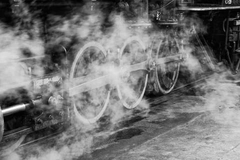 Steam and Train Stock-Fotos