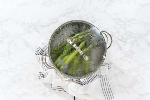 Steam Asparagus Stock Photos