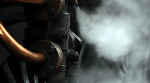 Steam being released, Tenterden, Kent, England, United Kingdom Stock Footage 36592499
