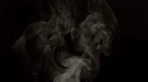 Steam on black background in slow motion... | Stock Video | Pond5
