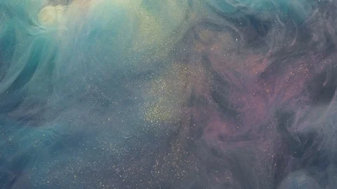 Steam blend motion glitter pink blue fume flow Stock Footage 123582656