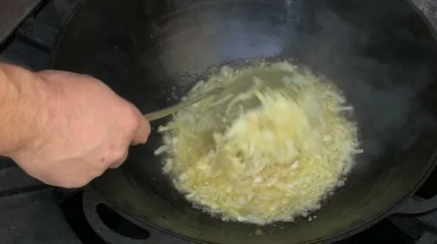 Steam from Boiling fat  Stock Footage 960389