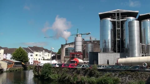 Steam from the brewery 库存影片 82358422