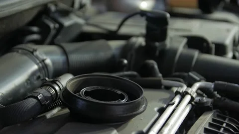 Steam From Car Engine Stock Footage 145884423