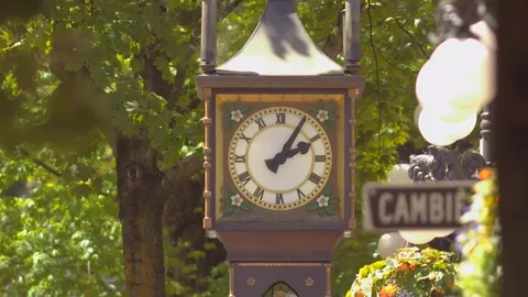 Steam clock in Gastwon, Vancouver Video stock 82091991