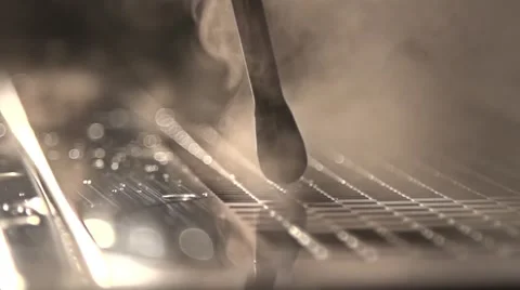 Steam from the coffee machine in slow motion Stock Footage 58873022