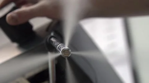 Steam from coffee machine in slow motion Stock Footage 59004960