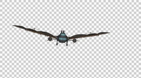 Steam Dragon Flying Machine Fly By Stock-Footage 43941924