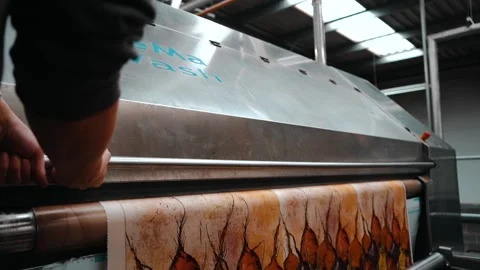 Steam emerging from printing machine Stock Footage 135269754