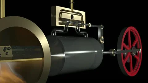 Steam Engine Animation HD 스톡 동영상 21634404