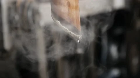 Steam engine background. smoke smoking. old technology background Stock-Footage 64541603