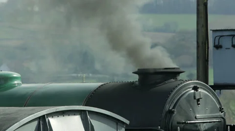 Steam Engine Chimney 스톡 동영상 35987757