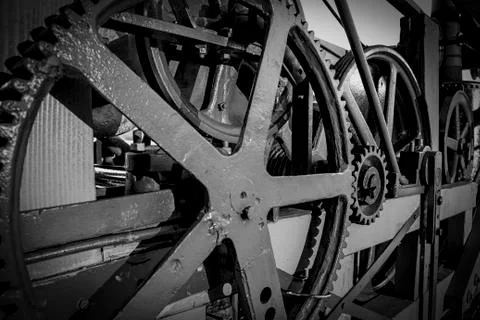 Steam Engine Drive Gears Stock Photos