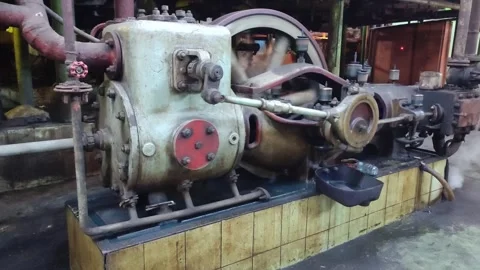 Steam engine driving Stock Footage 246522452