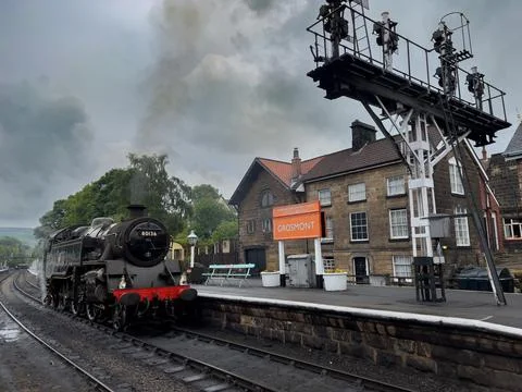 Steam Engine at Grosmont Foto stock