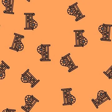 Steam engine industry vector seamless pattern Illustrazione stock