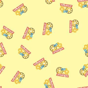 Steam engine industry vector seamless pattern 스톡 일러스트