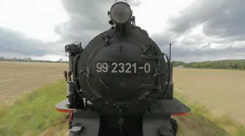 Steam engine locomotive Stock Footage 12165134