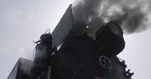 Steam engine locomotive, retro train, nostalgic Stock Footage 166998150