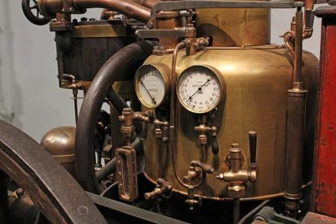 Steam engine, the pressure indicator Foto stock