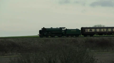 Steam Engine Sunset 스톡 동영상 35970201