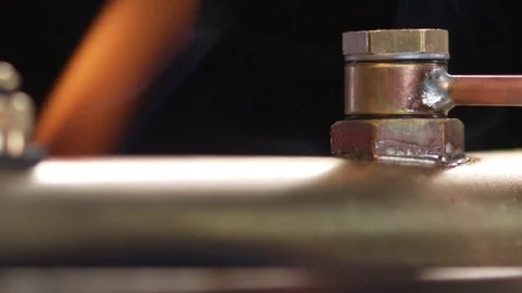 Steam Engine - tight of flame and boiler Stock Footage 84066966