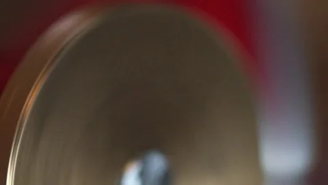 Steam Engine  - tight on fly wheel 2 Stock Footage 84069544