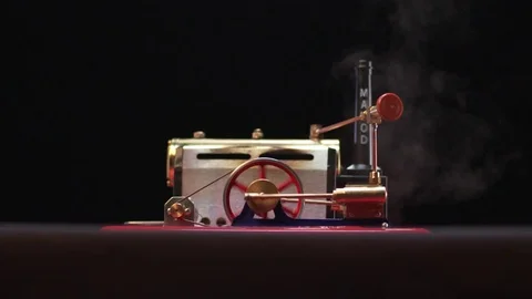 Steam Engine - tight focus pull end on Stock Footage 84065895