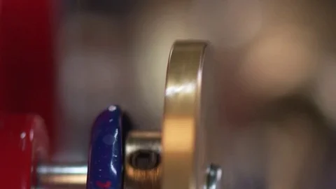 Steam Engine - tight focus pull on drive wheels Stock Footage 84067098