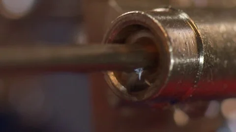 Steam Engine  - tight on piston Stock Footage
