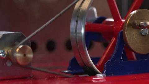 Steam Engine - tight of wheels in motion Stock Footage 84067799