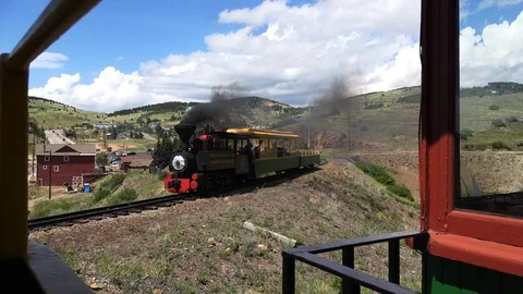 Steam Engine Train Cripple Creek CO 4K Stock Footage 81039191