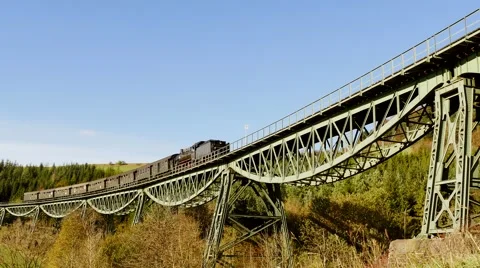 Steam Engine Train locomotive. old nostalgic technology. railway transportation 動画素材 61371565