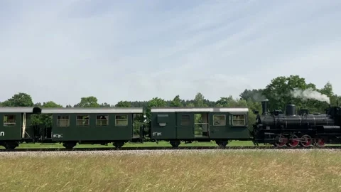 A steam engine travlels in reverse in Lower Austria Video stock 169111442