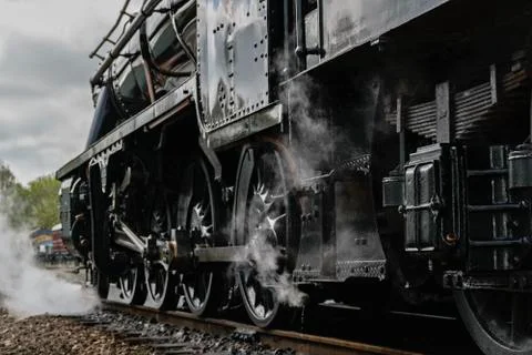 Steam engine wheels Stock Photos