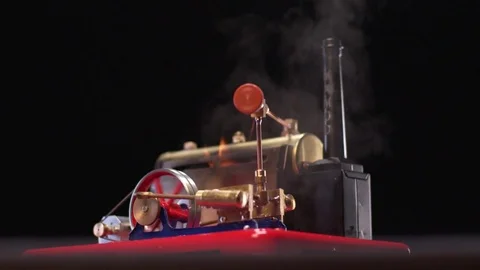 Steam Engine - wide pan Stock Footage 84070746