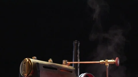 Steam Engine - Wide tilt down Stock Footage 84070842