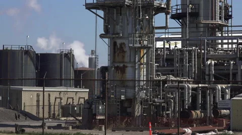 Steam escaping in a Refinery Stock Footage 65822117