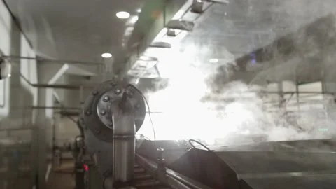 Steam in a factory Stock Footage 153027733