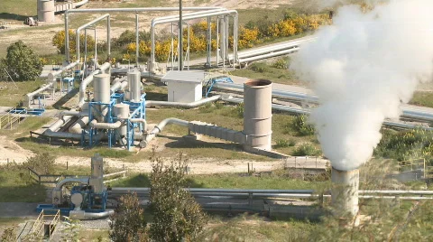 Steam field overview 3 Stock Footage 573751