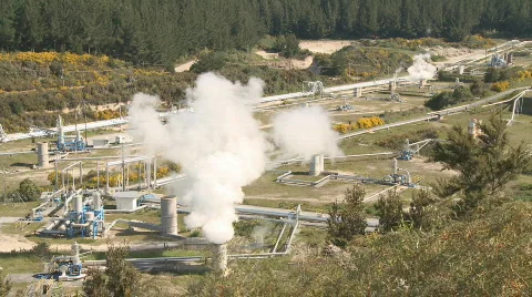 Steam field overview 4 Stock Footage 583293