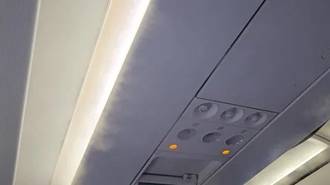 Airplane Ceiling Stock Footage ~ Royalty Free Stock Videos | Pond5