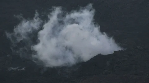 Steam from fresh lava. Stock Footage 35937118