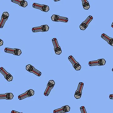 Steam generation nuclear energy vector seamless pattern Stockillustratie