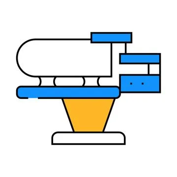 Steam generator heated table icon color illustration Stock Illustration