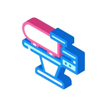 Steam generator heated table isometric icon vector illustration Illustrazione stock