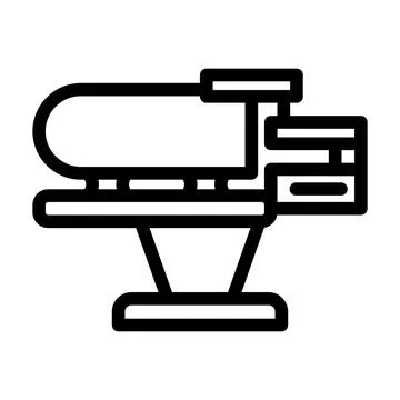 Steam generator heated table line icon vector illustration Stock Illustration