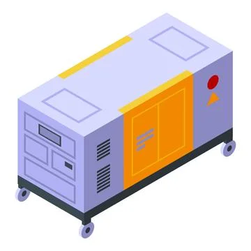 Steam generator icon isometric vector. Power energy Illustrazione stock