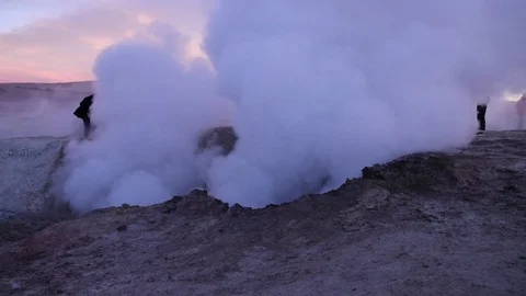 Steam of a geyser Video stock 86754160
